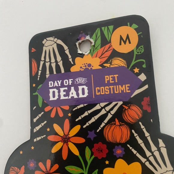 Mexican Poncho Dog Pet Costume Cinco de Mayo Day of the Dead Hat & Poncho NEW - Picture 10 of 12